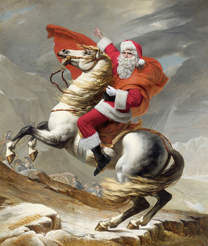 Santa Claus Inserted Into the Great Masterworks! 15 Pics!